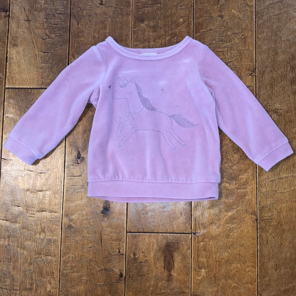 Mauve Pink Horse Velour Sweater